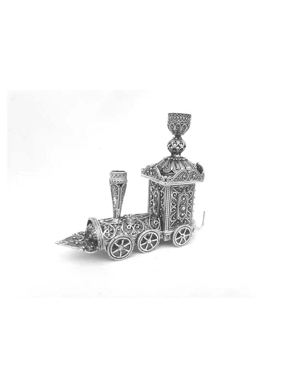Train Shape Hanukkah Menorah from Pure Silver - Sp , Tu B'Av Gifts , I