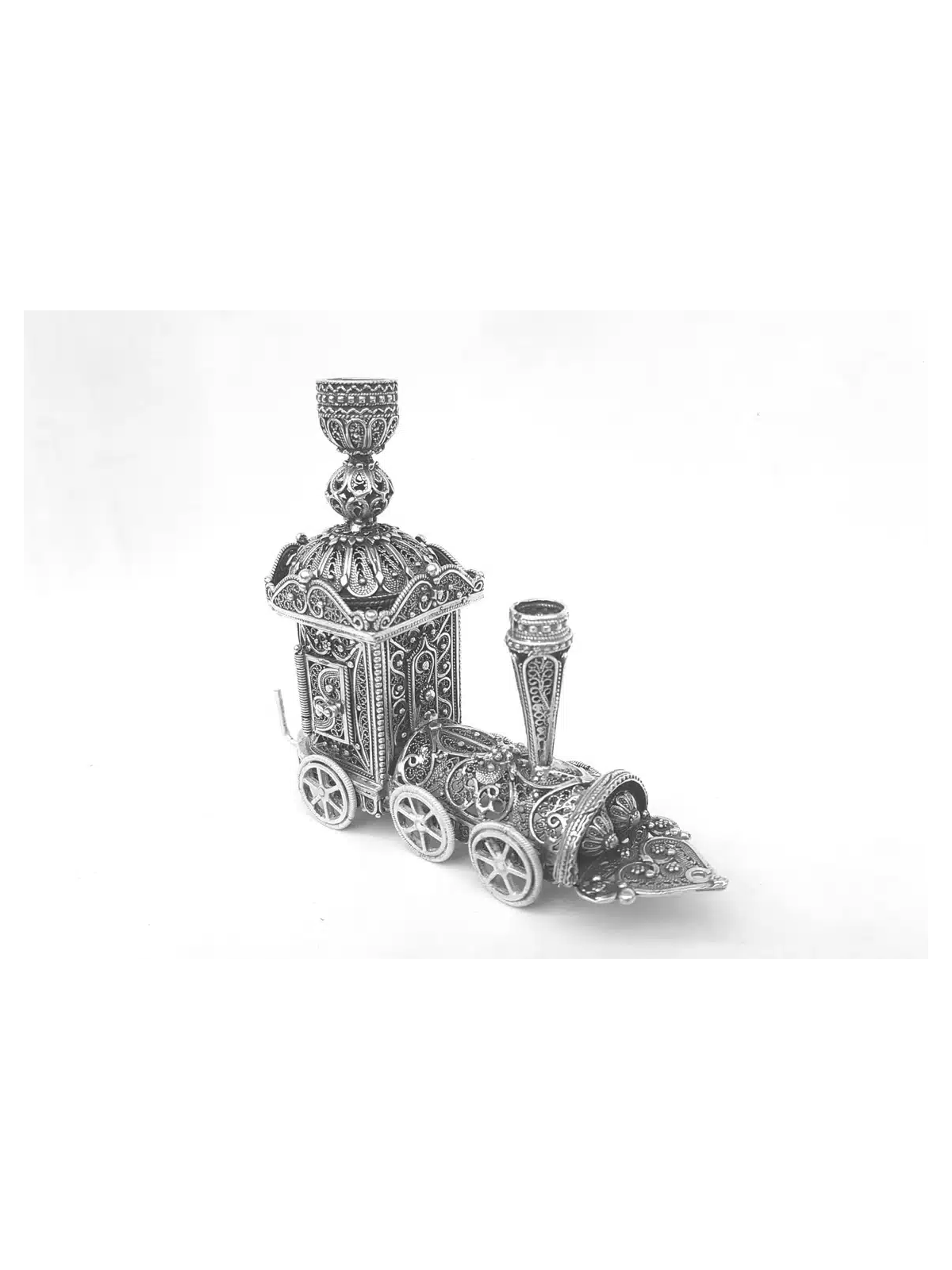 Menorah de Hanoukka en forme de train en argent pur - Sp , Cadeaux Tu B'Av , I