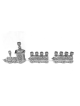 Menorah de Hanoukka en forme de train en argent pur - Sp , Cadeaux Tu B'Av , I