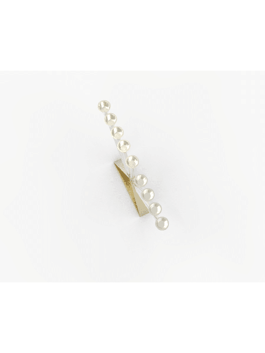 Menorah à l’huile Chabad en argent sterling avec or en laiton, Hanukkah moderne M