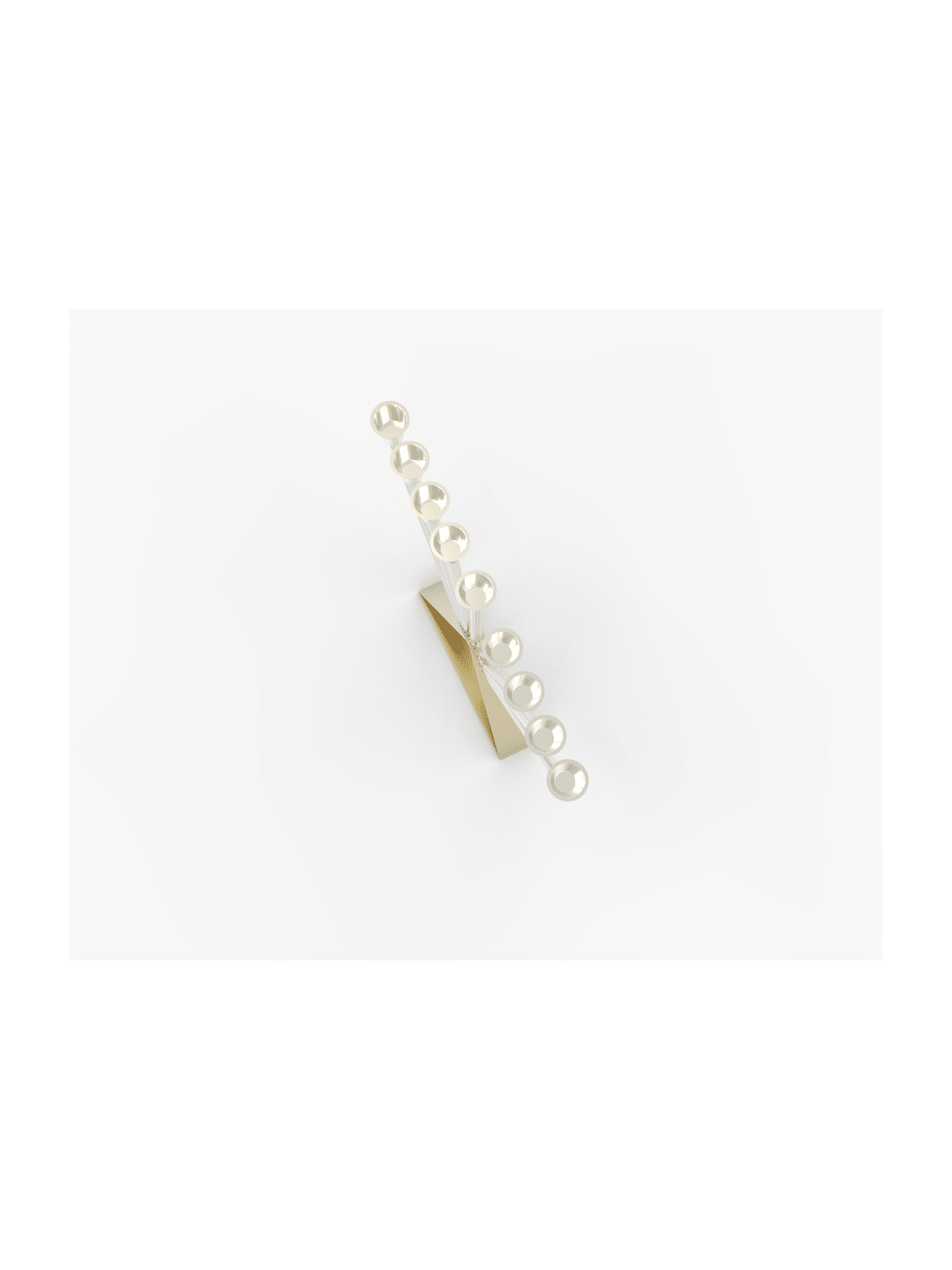 Menorah à l’huile Chabad en argent sterling avec or en laiton, Hanukkah moderne M