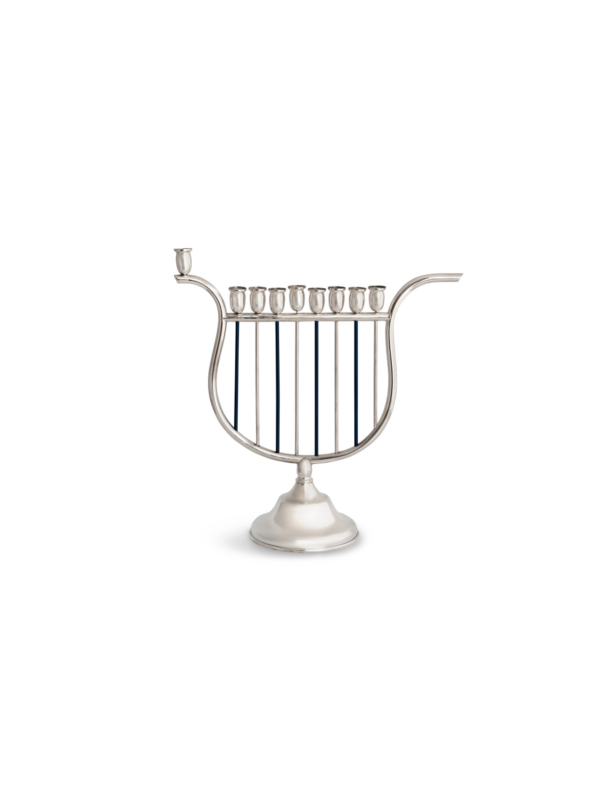 Menorah en argent sterling en forme de harpe colorée, cadeaux de mariage juifs,