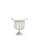 Menorah en argent sterling en forme de harpe colorée, cadeaux de mariage juifs,