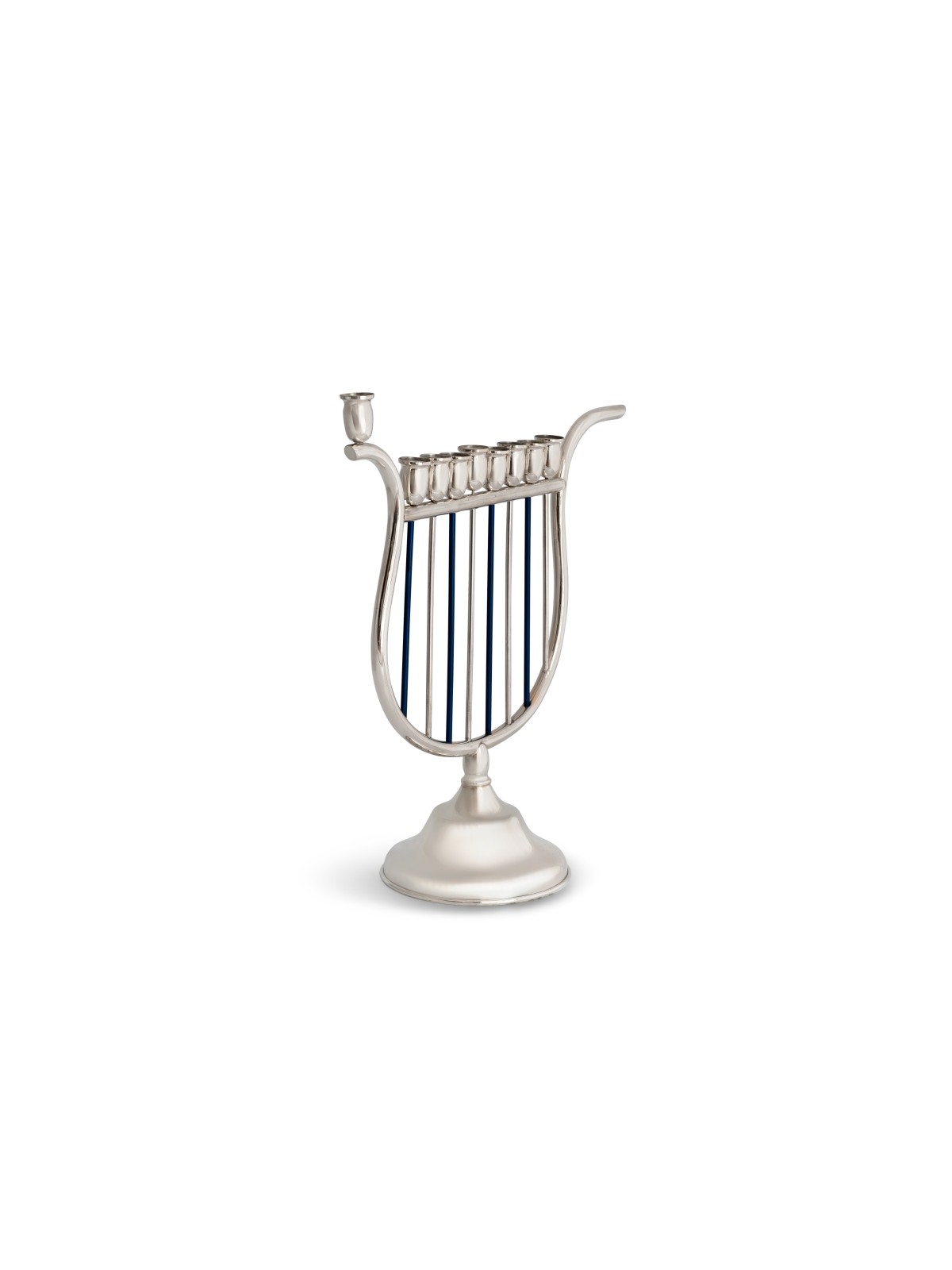 Menorah en argent sterling en forme de harpe colorée, cadeaux de mariage juifs,