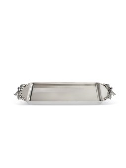Beautiful Silver Candlesticks Tray with Amethyst S , Tu B'Av Gifts , I