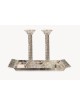 Grand plateau en argent sterling avec décorations de vigne, cadeaux Tu B'Av, Isr