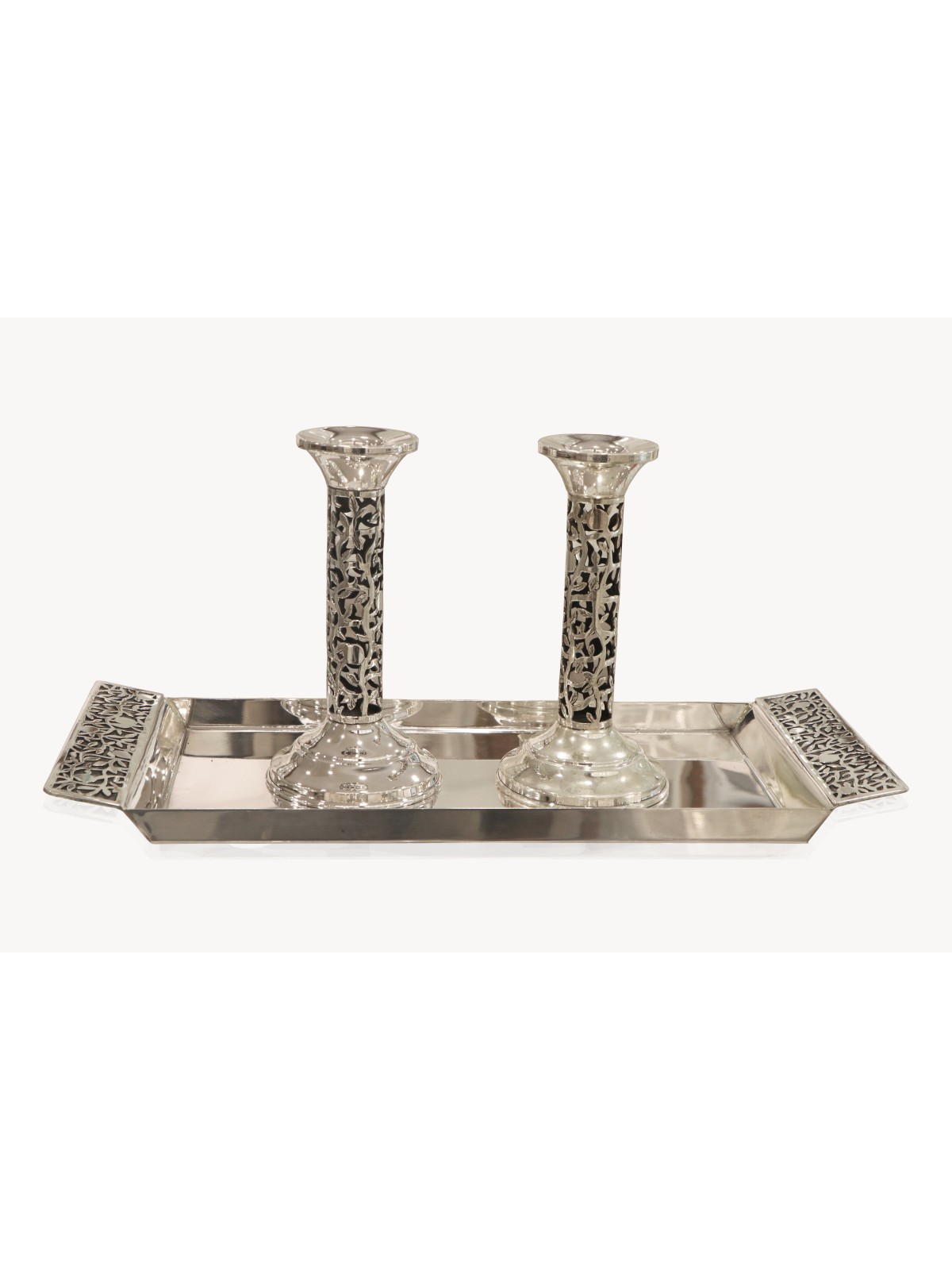 Sterling Silver Large Tray with Vine Decorations , Tu B'Av Gifts , Isr