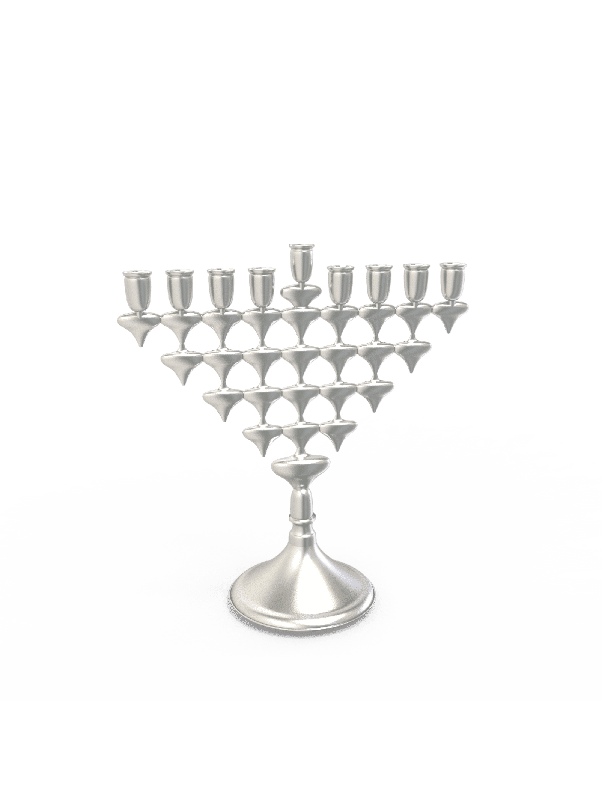 Two-Sided Menorah with Dreidel Design , Modern Hanukkah Menorahs , Isr
