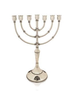 Silver Menorah with Traditional Yemenite Filigree , Hanukkah Gifts , I