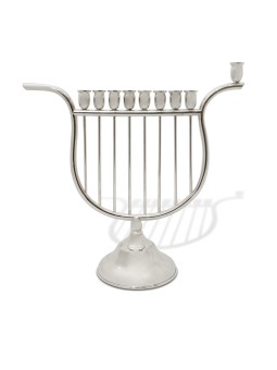 Unique Harp Shaped Large Menorah , Hanukkah Gifts , Israeli Judaica
