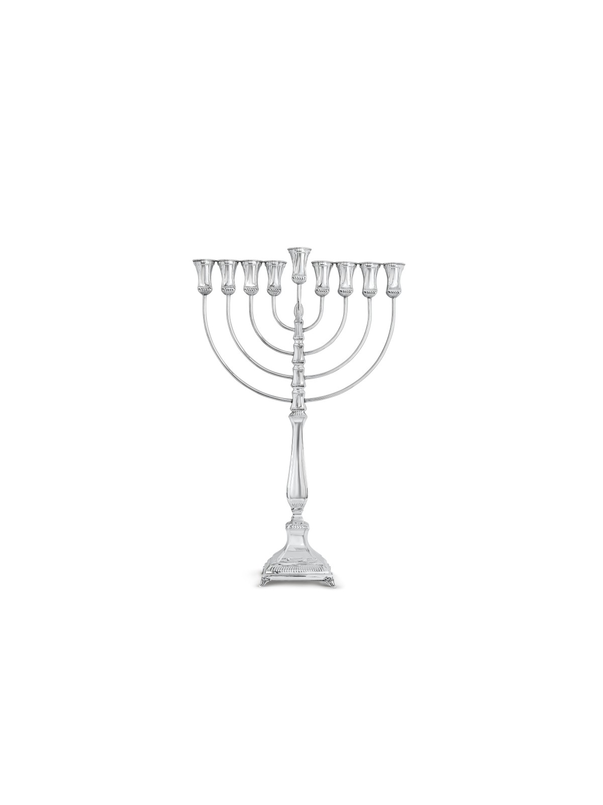 Extra Large Sterling Silver Hanukkah Menorah , Avshalom Hadad , Israel