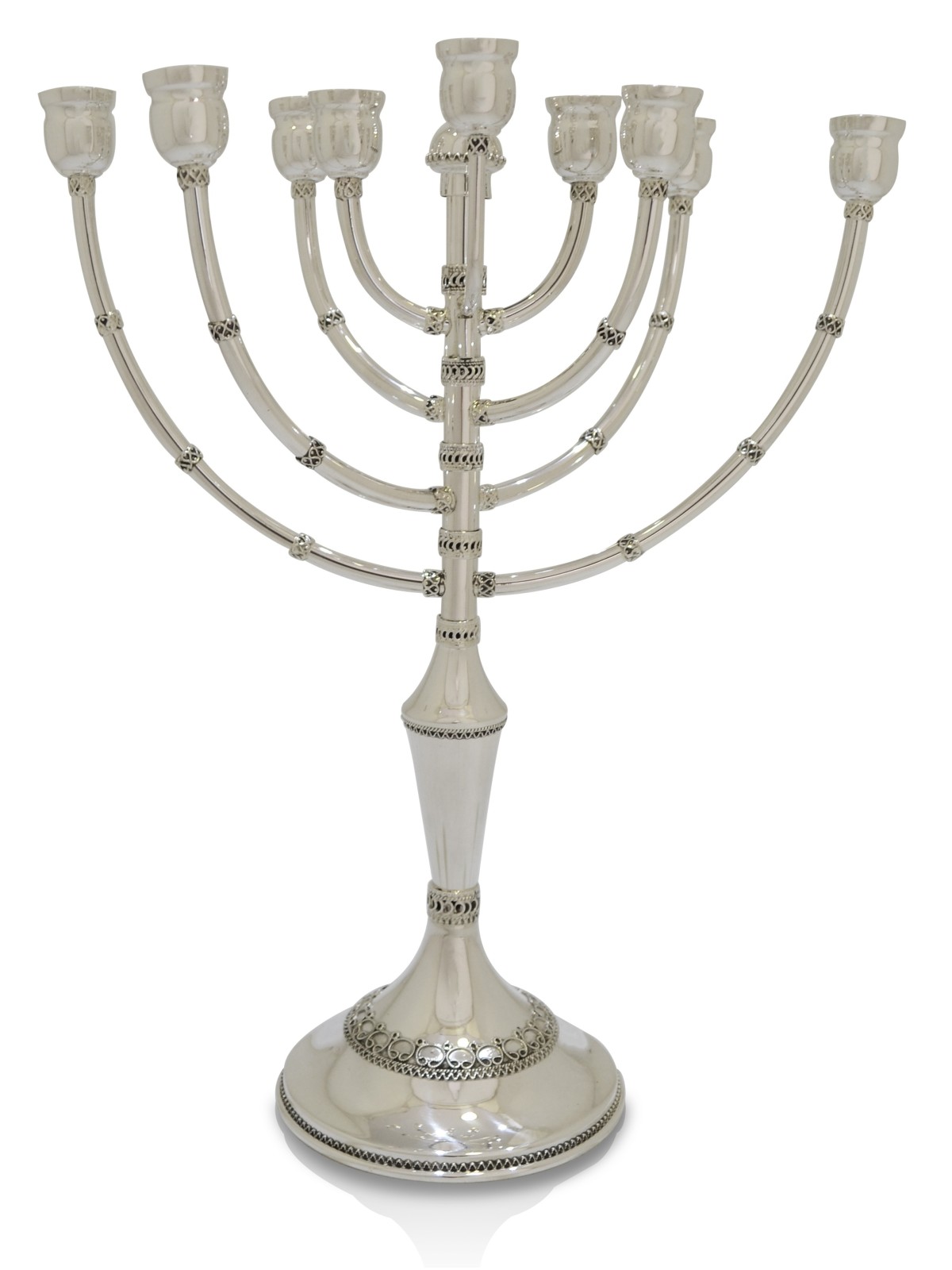Menorah et canette cinétiques de Hanoukka en argent à double usage, cadeaux de Hanoukka,