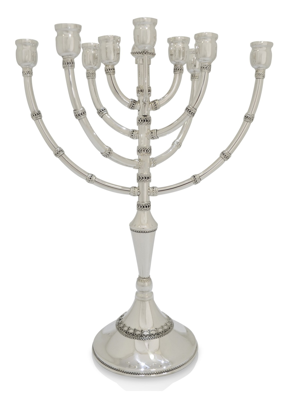 Menorah et canette cinétiques de Hanoukka en argent à double usage, cadeaux de Hanoukka,