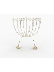 Base de dôme moderne Hanukkah Menorah en argent et, Hanukkah moderne M