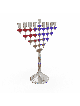 Menorah colorée émaillée à deux faces, menorahs modernes de Hanoukka, Israël