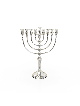 Sterling Silver Menorah with Crown Decoration Elem , Hanukkah Gifts ,