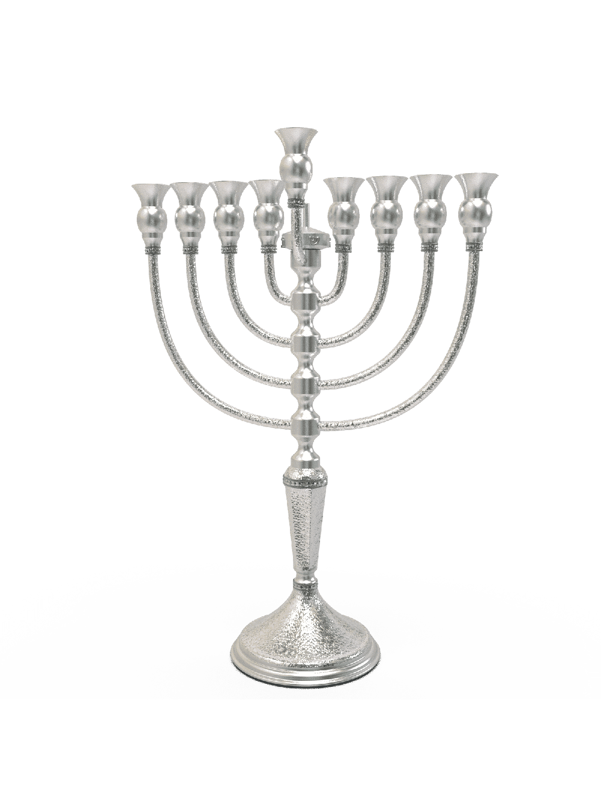 Sterling Silver Menorah with Crown Decoration Elem , Hanukkah Gifts ,