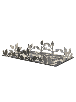 Beautiful Floral Sterling Silver Tray , Tu B'Av Gifts , Israeli Judaic