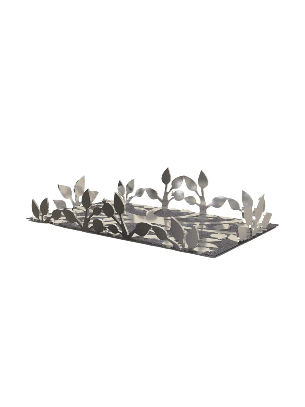 Beautiful Floral Sterling Silver Tray , Tu B'Av Gifts , Israeli Judaic