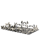 Beautiful Floral Sterling Silver Tray , Tu B'Av Gifts , Israeli Judaic
