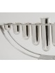 Menorah moderne en argent dans un style contemporain, menorahs modernes de Hanoukka