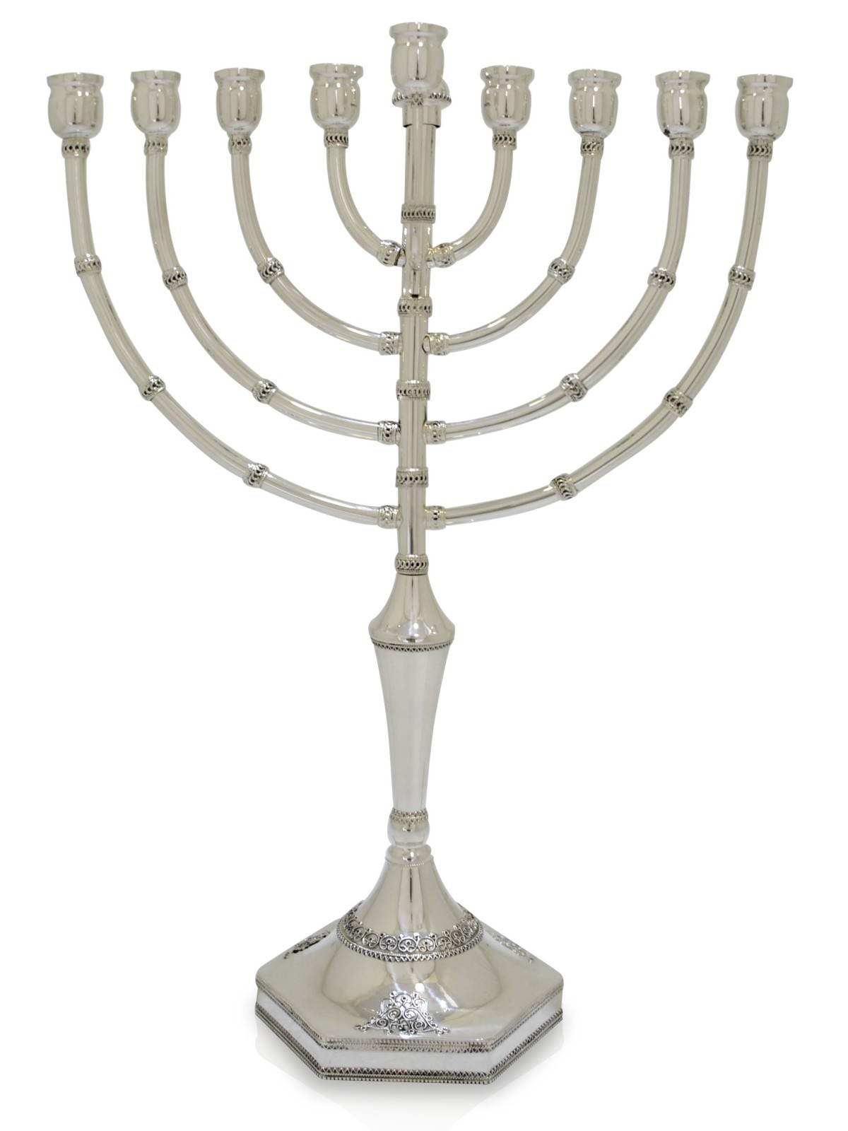 Large Kinetic Hanukkah Menorah with Filigree , Hanukkah Gifts , Israel