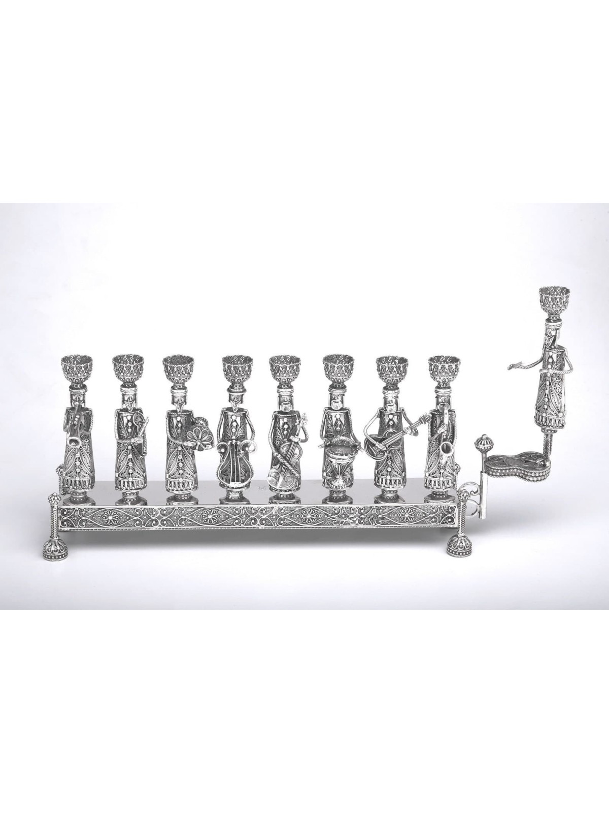 Beautiful and Large Sterling Silver Klezmer Hanukk , Tu B'Av Gifts , I