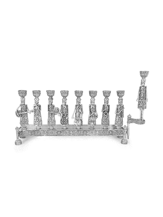 Beau et grand argent sterling Klezmer Hanukk , Cadeaux Tu B'Av , I