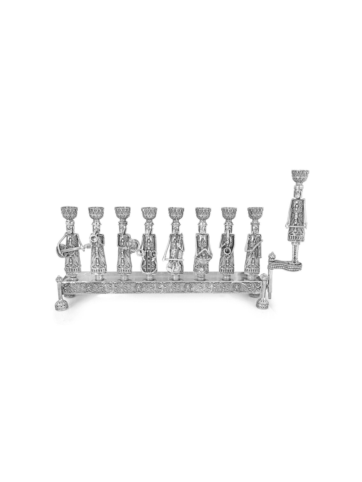 Beau et grand argent sterling Klezmer Hanukk , Cadeaux Tu B'Av , I