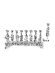 Beau et grand argent sterling Klezmer Hanukk , Cadeaux Tu B'Av , I