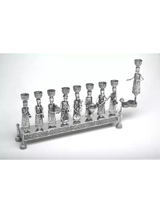 Beau et grand argent sterling Klezmer Hanukk , Cadeaux Tu B'Av , I