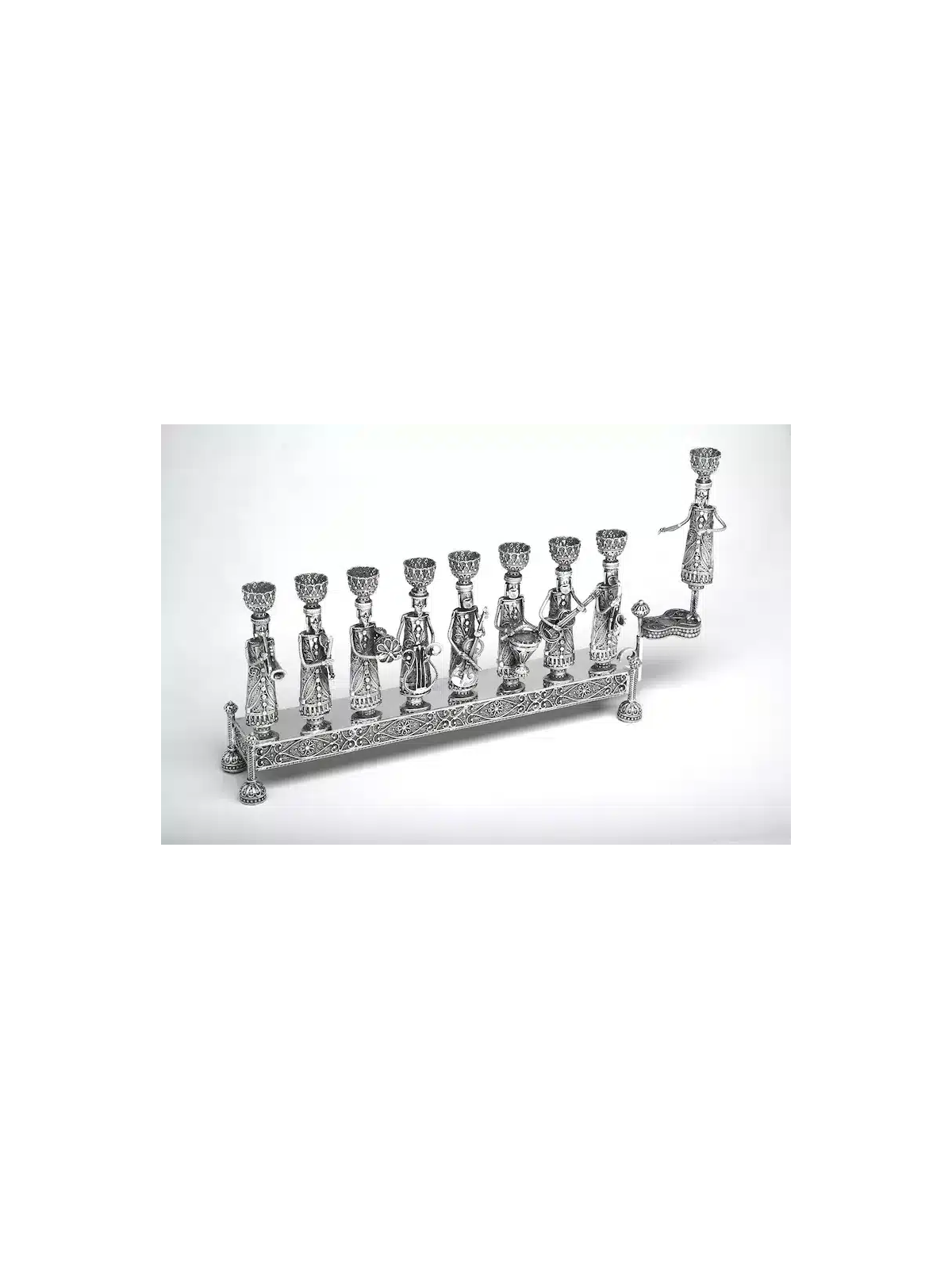 Beau et grand argent sterling Klezmer Hanukk , Cadeaux Tu B'Av , I