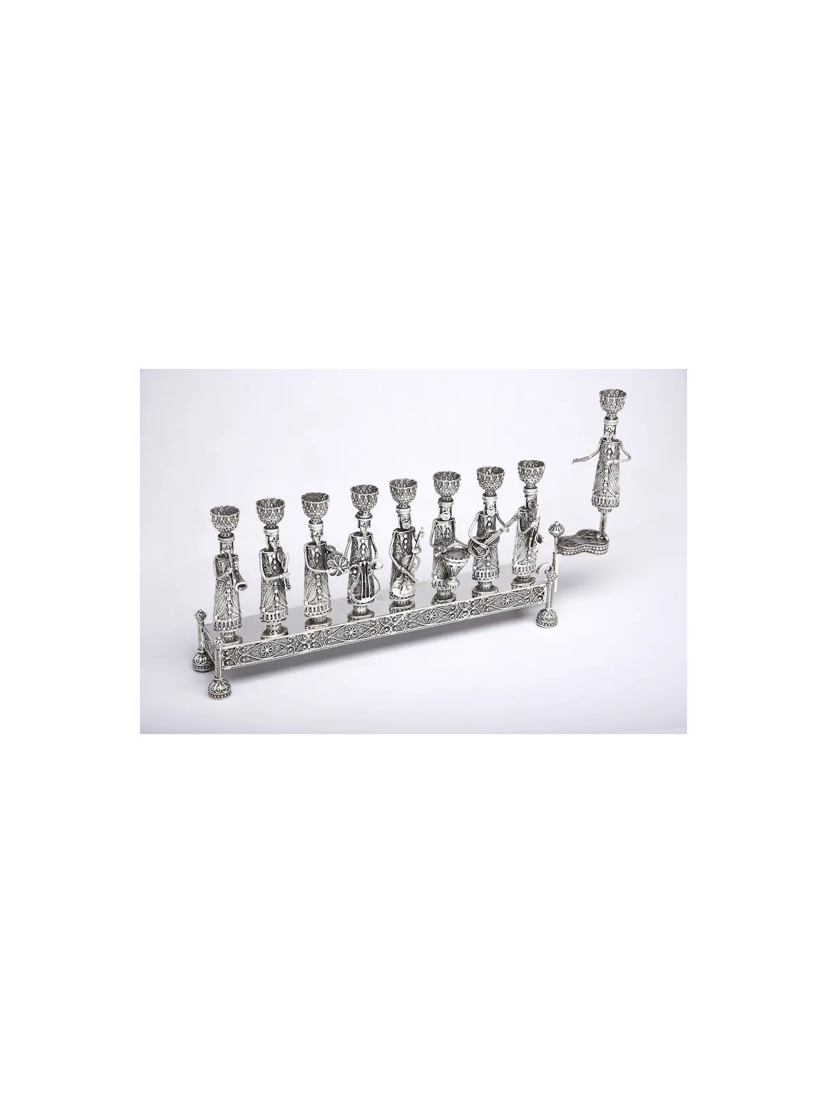 Beautiful and Large Sterling Silver Klezmer Hanukk , Tu B'Av Gifts , I