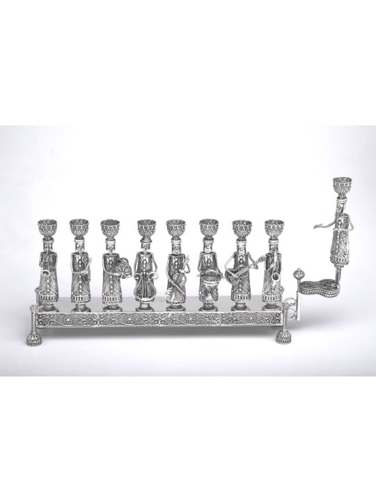 Beau et grand argent sterling Klezmer Hanukk , Cadeaux Tu B'Av , I