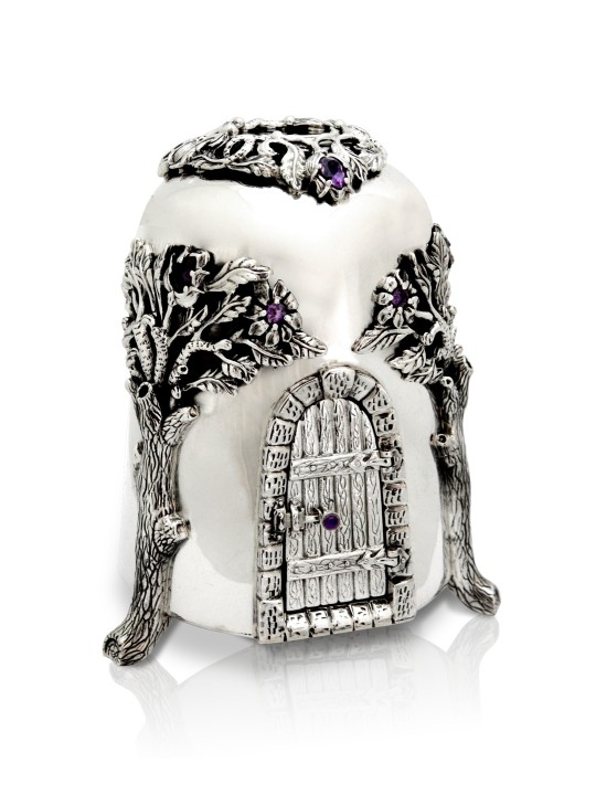 Boîte de charité en forme de maison, pierres d'améthyste, boîtes de Tzedakah, Ju israélien