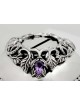 House Shaped Charity Box Amethyst Stones , Tzedakah Boxes , Israeli Ju