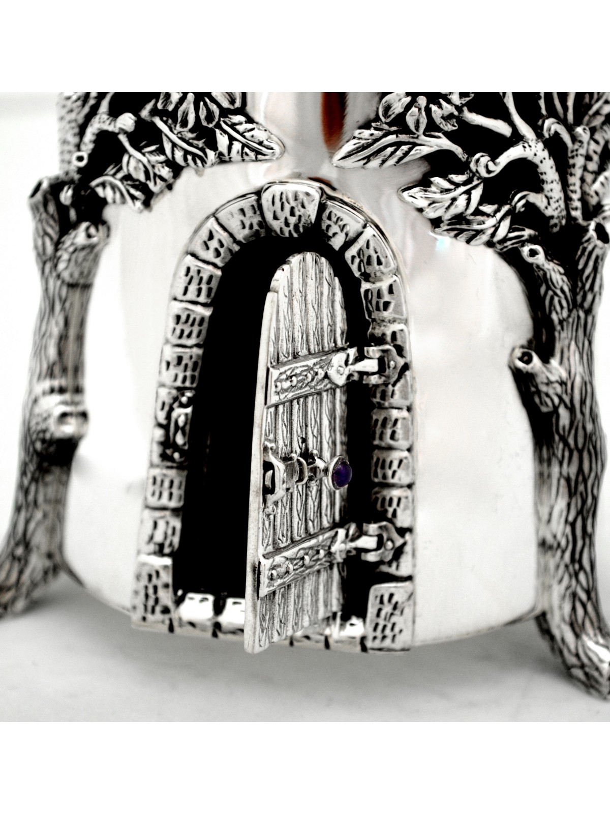 Boîte de charité en forme de maison, pierres d'améthyste, boîtes de Tzedakah, Ju israélien