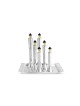 Plateau de bougeoirs lisses en argent sterling avec Hamm, cadeaux Tu B'Av, I