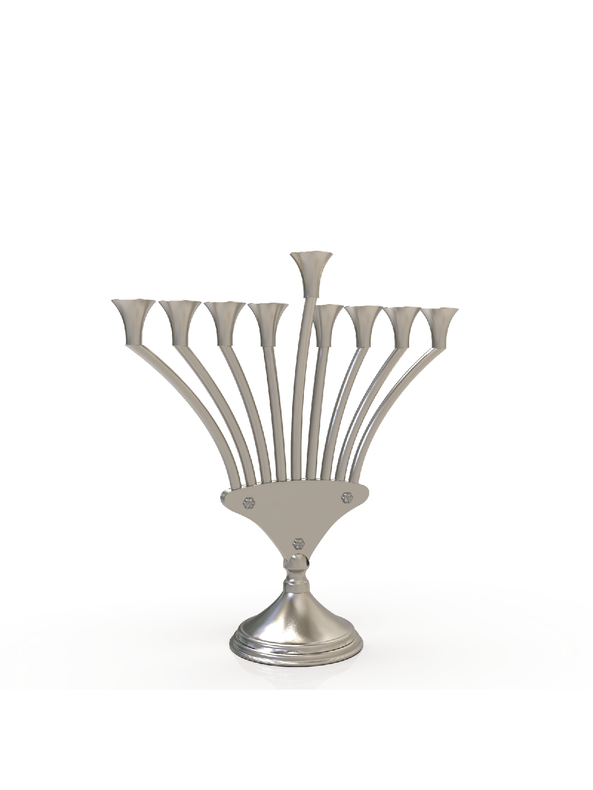 Hanukkah en argent sterling superbe en forme de V moderne, Hanukkah moderne M