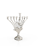 Hanukkah en argent sterling superbe en forme de V moderne, Hanukkah moderne M