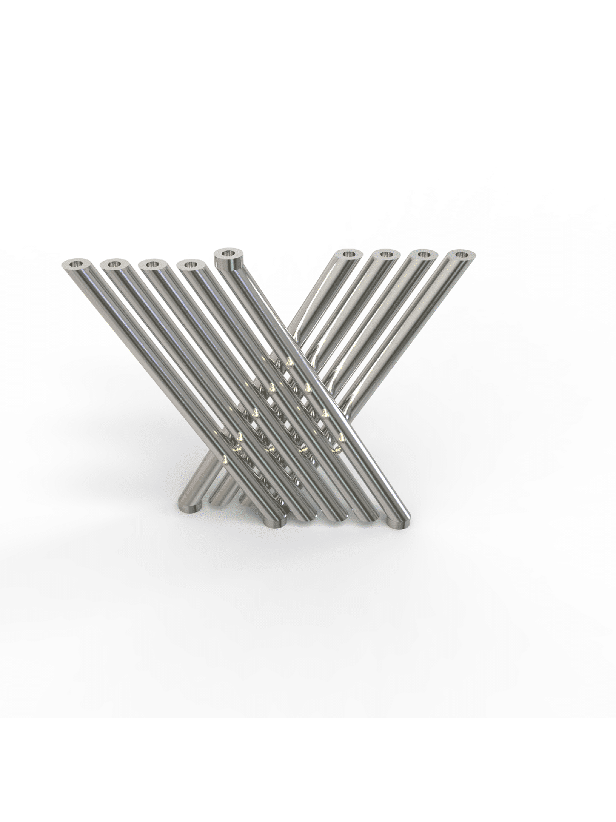 One-of-a-Kind Geometric Sterling Silver Candelabra , Passover Gifts ,