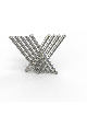 Candélabre géométrique en argent sterling unique en son genre, cadeaux de Pâque,