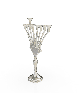 Menorah avec bras incurvés et chandelier de forme ouverte, Hanukkah moderne M