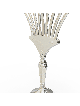 Menorah with Curved Arms and Open Shaped Candlehol , Modern Hanukkah M