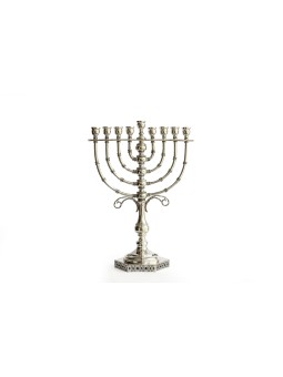 Large Filigree Hanukkah Menorah 925 Sterling Silve , Hanukkah Gifts ,
