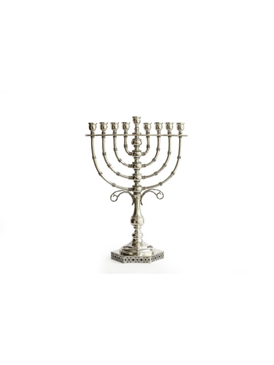 Large Filigree Hanukkah Menorah 925 Sterling Silve , Hanukkah Gifts ,