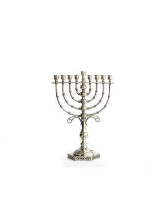 Large Filigree Hanukkah Menorah 925 Sterling Silve , Hanukkah Gifts ,
