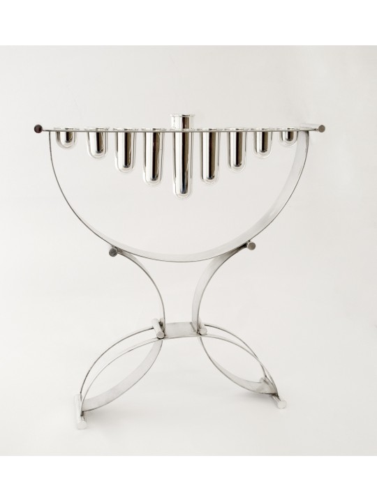 Extraordinary Contemporary Menorah Sterling Silver , Modern Hanukkah M