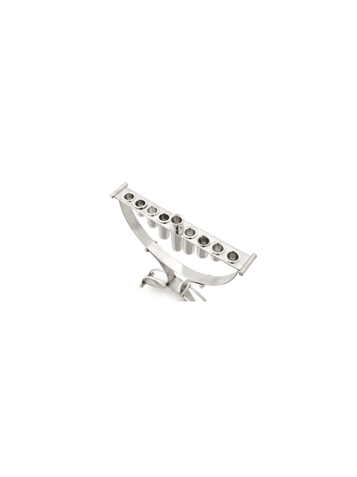 Menorah contemporaine en argent sterling unique en son genre, Hanukkah moderne M