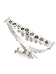 One of a Kind Contemporary Sterling Silver Menorah , Modern Hanukkah M